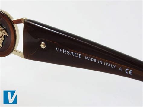 versace glasses made in italy a ce|How to tell fake vs genuine Versace sunglasses .